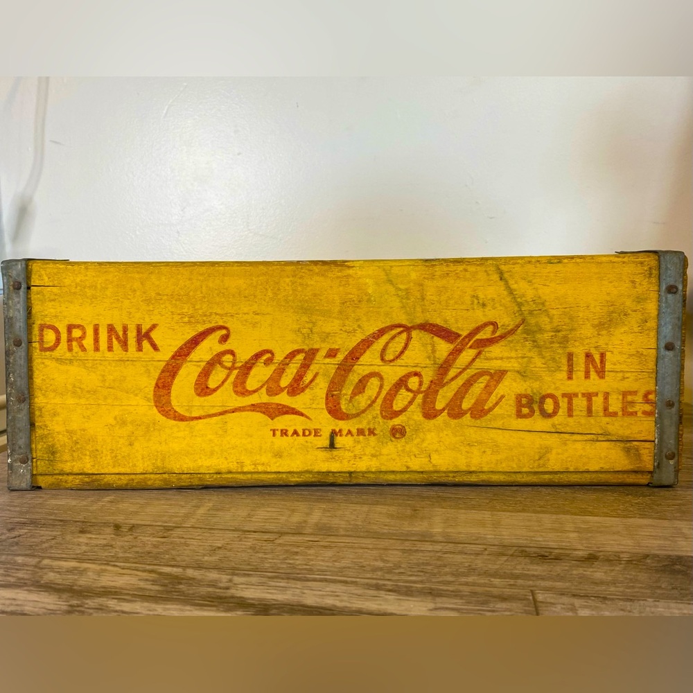 Vintage 1960s Coca Cola Crate, Wooden Beverage Coca-Cola Crate